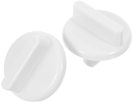 Uonlytech 2 Pezzi Manopola Termostato Frigorifero Bianco in Abs, Regolazione Precisa della Temperatura, Accessorio per Frigorifero e Congelatore, per Cucina