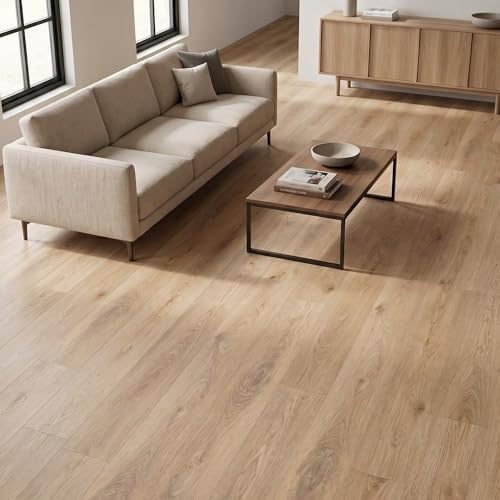 Suelo vinílico SPC click 5 mm efecto madera Roble Natural (2,21 m²) - ISOVEX