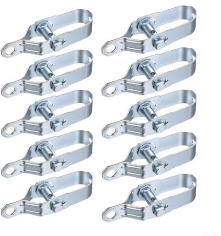 Lot de 10 tendeurs de fil réglables pour renforcement du cadre de serre et stabilisation extérieure du treillis métallique (100 mm)
