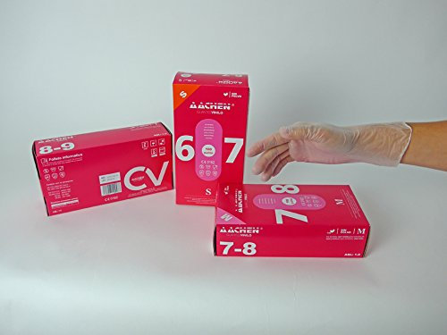 Guante Vinilo AACHEN Sin Polvo Caja 100 unidades (S)