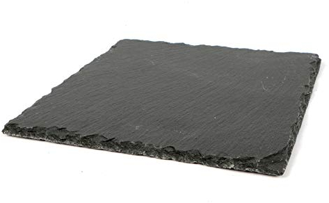 Vetrineinrete® Vassoio da Portata Quadrato in Ardesia Piatto per servire Finger Food Sushi Formaggi Vassoio aperitivo Buffet Cucina Bar Ristorante 20x20cm 752247 P1