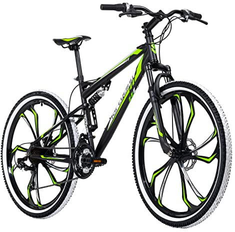 KS Cycling Mountainbike Fully 27,5 Scrawler Schwarz-Grün RH 51