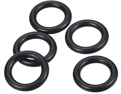 PATIKIL 50 Stück Dichtungsringe O-Ringe Gummidichtung 25mm AD 17mm ID 4mm Dicke Nitrilgummi Unterlegscheibe Dichtungssatz Gummischeiben für Auto Klimaanlage Wasserhahn Rohr Schwarz