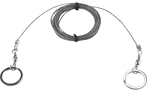 Yannjie Sierra de Cuerda para Exteriores Dibujada a Mano, Sierra de Alambre de Acero Inoxidable 304, mecanizado para Salvar Vidas, Alambre de Sierra súper Manual de 5 m