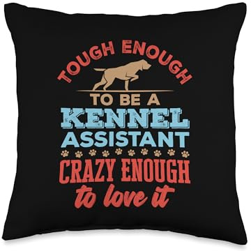 Kennel Assistant Worker Attendant Animal Care Boarding Throw Pillow