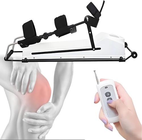 Knärehabiliteringstränare, CPM-maskin för flexion och rätning, 0-120° justerbar bensträckare med fjärrkontroll, enkel att flytta och förvara S