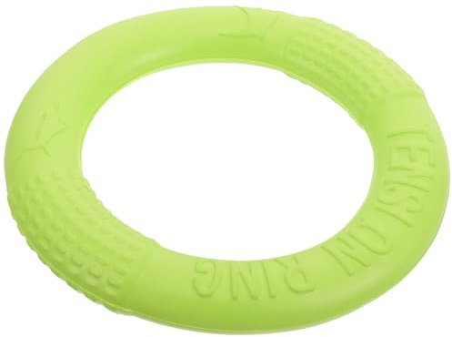 Toddmomy Disco Volante per Cani Piccolo Taglia, Anello da Lancio Resistente Verde, Giocattolo da Masticare Interattivo per Cuccioli e Attività All’aperto