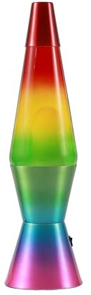 I-TOTAL® - Lampada Lava LED – Design Moderno con Effetto Bolle Fluide, Basso Consumo, Luce LED Integrata, 37 cm (RAINBOW)