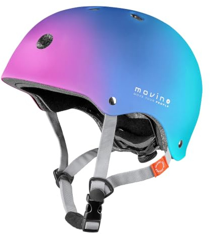 Movino Element cykelhjälm för barn och ungdomar – justerbar 55-58 cm, storlek M – ABS och EPS, 11 ventilationsöppningar – för cykel, inlines, sparkcykel och skateboard