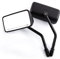 Motorrad Rückspiegel 8mm 10mm Universal Schwarz Vintage Aluminiumlegierung Lenker Seitenspiegel für ATV Street Bike Cruiser Chopper-Rechteck (Schwarz)