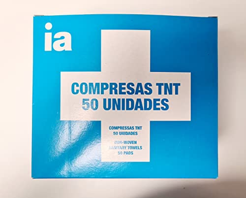 INTERAPOTHEK COMPRESAS GASA ESTERIL (TNT) TEJIDO SIN TEJER 10x10 CM,50 UNIDADES.ESPECIALES PARA CURAS,MÁXIMA SUAVIDAD,DELICADAS CON LA PIEL