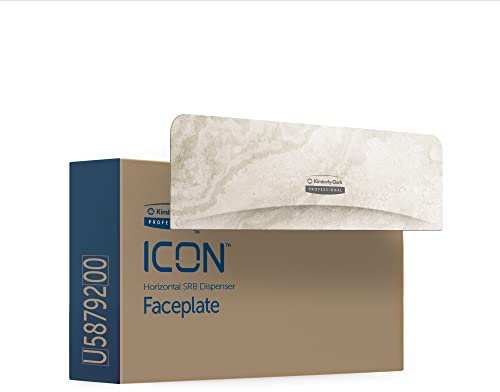 Kimberly-Clark Professional ICON Faceplate (58792), Warm Marble Design, for Standard Roll Toilet Paper Dispenser 2 Roll Horizontal; 1 Faceplate per Case