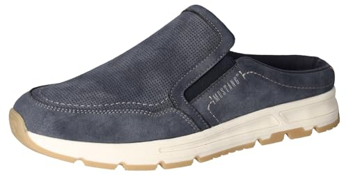Mustang Herren Pantoletten Blau, Schuhgröße:EU 42