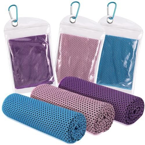 Meng Jiaran Cooling Towels 3 Pack Gym Towels Ice Cool Towels Microfiber Sport Quick Dry Sweat Towel For Gym,Sports,Running,Swimming,Yoga