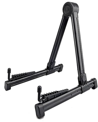 Lrocotanc Gitarrenständer - Universal Guitar Stand, Non-Slip Faltgitarrenständer Akustikgitarre, E-Gitarre, Bass und Ukulele - Leicht, tragbar und stabil