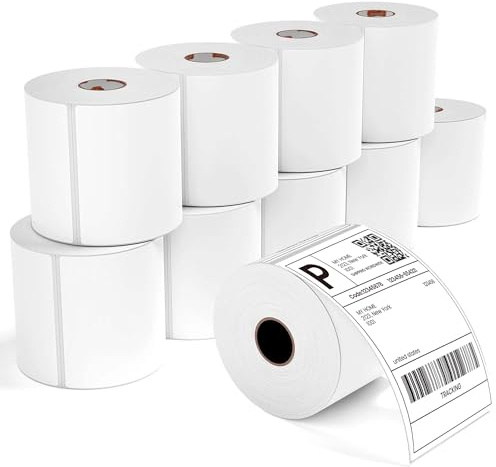 TAPEBEAR Étiquettes d'expédition 10x15cm - 2200 Étiquettes - Adhésif permanent - Impression thermique directe - Résistantes aux frottements - Pour petites entreprises, e-commerce