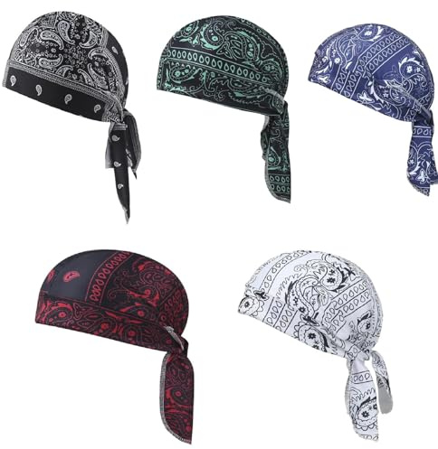 Générique Bandana Homme Sport Bandana de Cyclisme Bonnet Sous Casque de Vélo Respirant Bonnet Cyclisme Homme Bandeau Sèche Rapide pour Moto Danse Camping