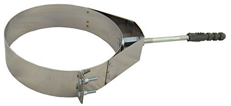 Rohrschelle zur Wandbefestigung PREMIUM+ verstärkt, Edelstahl EW, verschiedene Durchmesser 100, 110, 120, 125, 130, 140, 150, 160, 180, 200, 220, 250 mm (160)