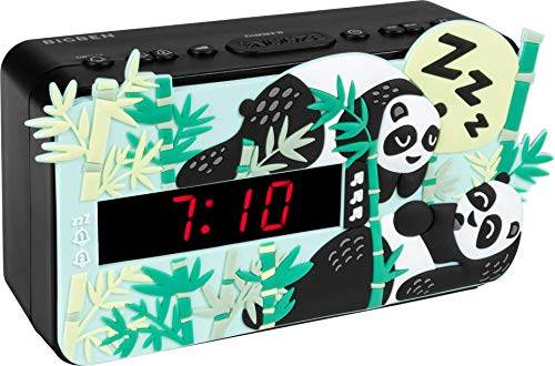 BIGBEN R15PANDA3D Wecker Zifferblatt 3D-Effekt Dekor Panda