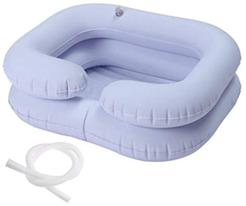 Tookie Inflatable Hair Washing Basin, Inflatable Shampoo Basin for Bedside, Portable Shampoo Bowl for Elderly, Disabled, Pregnant, Injured, Bedridden, Handicapped, Wash Hair in Bed(White)