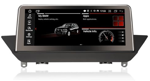 Erisin 10,25 Pulgadas 8-Core 4GB+64GB Android 14 Radio Coche Bluetooth GPS Navegador para BMW X1 E84 (2009-2015) Sistema CIC Supporta iDrive Pantalla IPS CarPlay Android Auto Wireless Dab+ WiFi USB