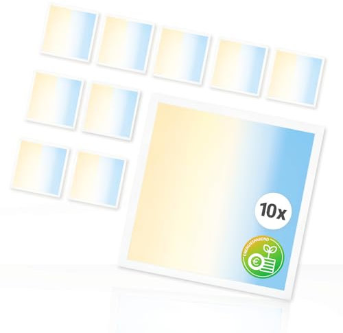 Xtend EcoLight 10x LED Panel 62x62cm 3CCT 3000K 4000K 6000K 25W 4000lm Energieeffizient flimmerfrei LED Deckenleuchte Backlit BLs2.0