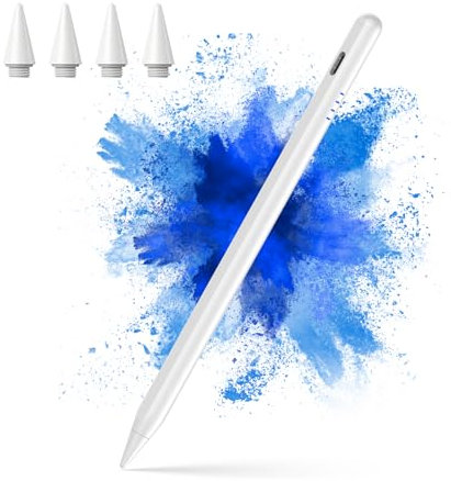 Stylus for iPad (2018-2025), Fast Charging, Pixel Precision, Palm Rejection, Tilt Sensitivity, Magnetic Storage, Pencil Compatible with iPad A16/10-6 Gen, Pro M4 11/12.9/13, Air M3/M2 3-5, Mini 5-6