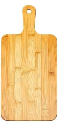 UBOHUZ Serveringskärbrädor ostbräda med handtag stort träskärbräda för pizza, grönsaker, ost och fruktkött (S-27 x 15 x 1,4 cm)