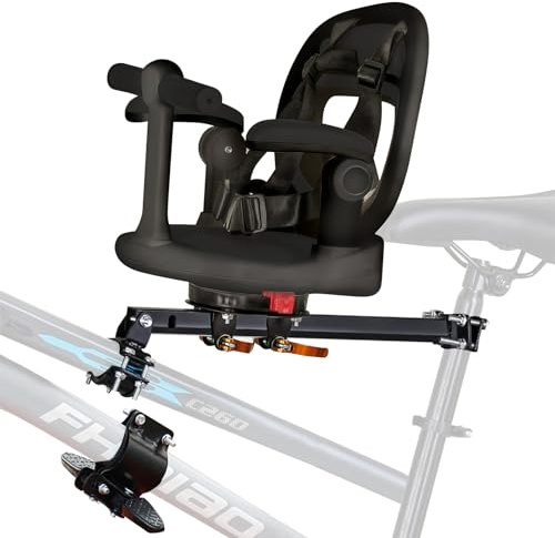 auvstar Asientos De Bicicleta Montados Delanteros para Niños,Asiento Infantil para Bicicleta De Montaña,Infantil Delantero Plegable (Negro)
