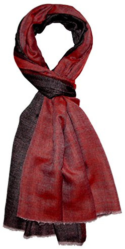 Lorenzo Cana Bufanda reversible para hombre, 100% cachemira, ligera, suave, de cachemira, doble cara, bicolor 7854611, rojo, 70 x 200 cm