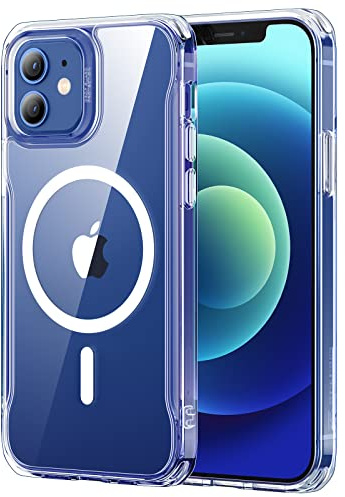 ESR Cover per iPhone 12/12 Pro, Compatibile con MagSafe, Protezione antiurto di livello militare, Resistente all'ingiallimento, Custodia magnetica, Serie Classic, Trasparente