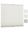 iomangio® Klemm Plissee ohne Bohren Faltrollo mit Klemmträger 110cm x 130cm Beige Klemmrollo Blickdicht Sonnenschutz Jalousie für Fenster Fertigplissee Rollo