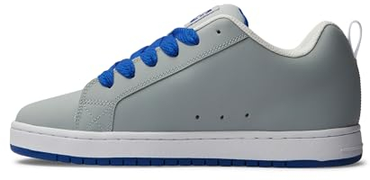 Dc Shoes Men's Court graffic Sneaker, Grey, Blue, White, 8 UK
