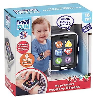 Infini Fun – Mi Primer Reloj de Fitness – El Primer Reloj de Fitness de imitación para niños pequeños – Juguete de imitación Multi-Aprendizaje a Partir de 18 Meses