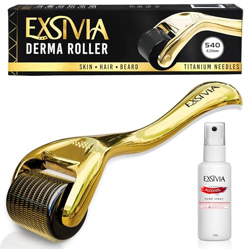Derma Roller for Face, Beard, and Hair - 0.25mm Microneedle Titanium Needles Roller For Men and Women