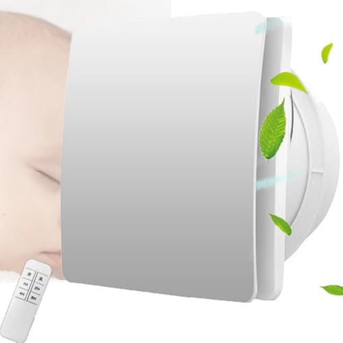 Vcyex Aspiratore Bagno Silenzioso con Telecomando E Valvola di Non Ritorno Ventola Bagno Aspiratore A Parete Bagno Silenzioso Aspiratore Cucina Ventola Aspirazione per Doccia WC Ufficio Casa,4in