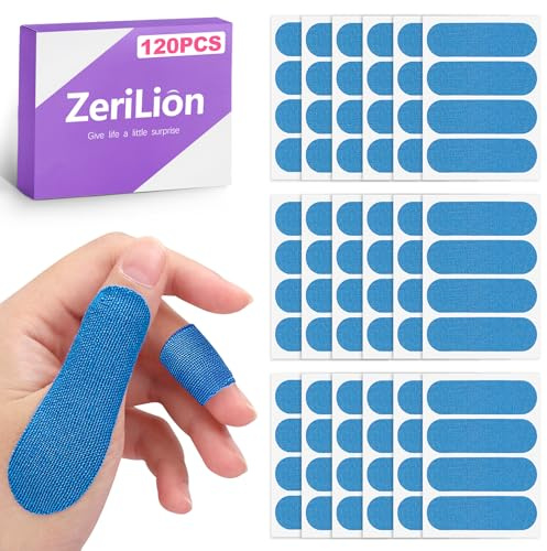 ZeriLion Lot de 120 rubans adhésifs de qualité supérieure pour bowling - Résistants - Pour boules de bowling - Protection du pouce - Accessoires de bowling - Bleu