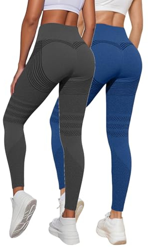 Lot de 2 Legging Anti Cellulite Femme 3D Original, Leggings 3D Anti Cellulite, Legging à Compression - 2026 Minceur Taille Haute sans Couture Yoga Fitness Sport Pantalon