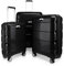 HAUPTSTADTKOFFER - Britz - 3er Koffer-Set Trolley-Set Rollkoffer Reisekoffer Erweiterbar, TSA, 4 Rollen, (S, M & L), Schwarz