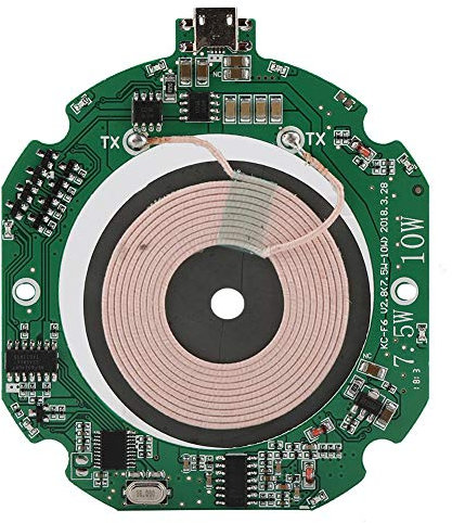 Bewinner Caricabatterie Senza Fili modulo di Trasmissione 75% efficienza di Carica 5 W/7,5 W/10 W riconoscimento Automatico DIY Caricatore Senza Fili per Tutti i telefoni Standard Qi