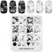 Professionelle Nagel Kunst Stamping Platten Vorlage mit Marmor Riss Geometrie Muster für Maniküre DIY Image Drucken Nageldesign Nagel Transfer Werkzeuge