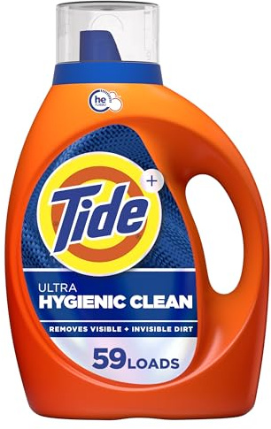 Tide Hygienic Clean Heavy 10x Duty Liquid Laundry Detergent, Original Scent, He Compatible, 59 Loads, 92 Fl Oz