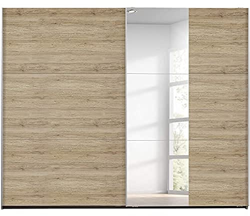 Rauch Möbel Santiago Armoire à Portes coulissantes en Bois de chêne Sanremo Clair 261 x 210 x 59 cm