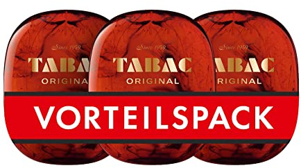 Tabac® Original | Vorteilspack: Luxus Seife - gründliche Reinigung - geschmeidige Hautpflege - mit dem Duft des Originals | 3x 100g Luxus Seife