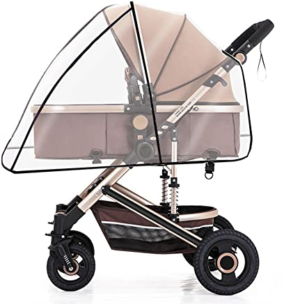 GHEART Universal Regenschutz für Kinderwagen, Transparent, Wasserdicht, PVC-Material, Schützt vor Regen, Wind, Schnee, Kälte und Staub