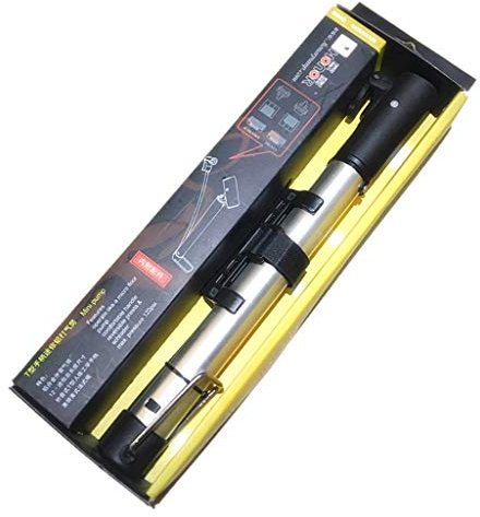 Fahrradpumpe Mini klein Tragbar Luftpumpe Fahrrad für alle Ventile Standluftpumpe mit Manometer Standpumpe für Rennrad, E-Bike, Mountainbike Fahrrad Pumpe für Französische Ventile und (MR, One Size)