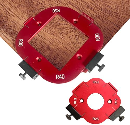 Lot de 2 modèles de défonceuse à angle rond R10-R50 avec pinces amovibles pour le travail du bois