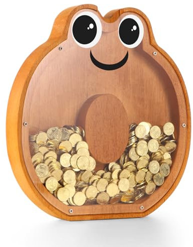 Wooden Letter Money Bank Alphabet Money Banks Initial Coin Bank Money Saving Box with Stickers for Birthday Gift Home DIY Decor