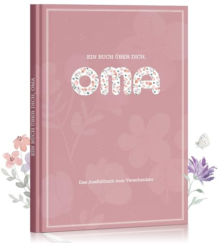 Oma, erzähl mal Erinnerungsbuch – Persönliches Ausfüllbuch für Oma, liebevolles Geschenk zum Geburtstag, Weihnachten oder Muttertag, Fragenbuch zum Festhalten ihrer Lebensgeschichte & Erinnerungen