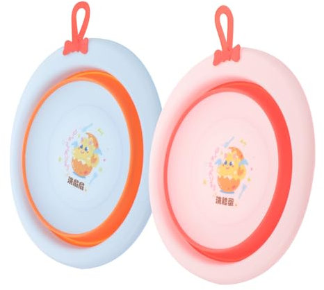 VILLFUL 2piezas Bañera Facial Portátil Dibujos Animados Hogar y Recién Nacidos